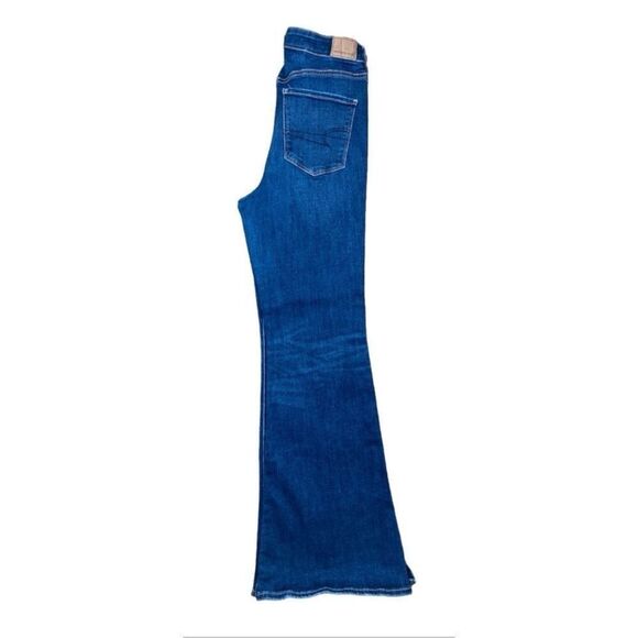 American Eagle next level stretch super high rise flare jeans with slit at ankle - Picture 8 of 12